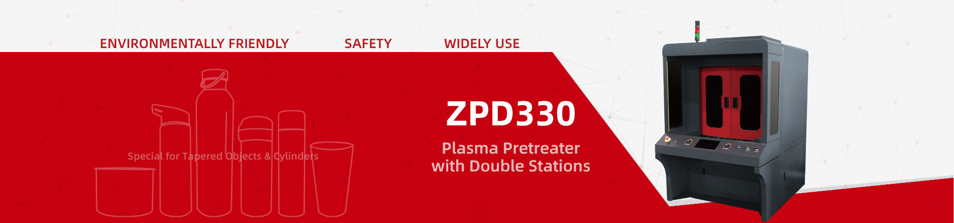 ZPD330 Plasma Pretreater with Double Stations